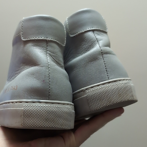 Common Projects Achilles High Top Light Grey Sneakers - Picture 4 of 9